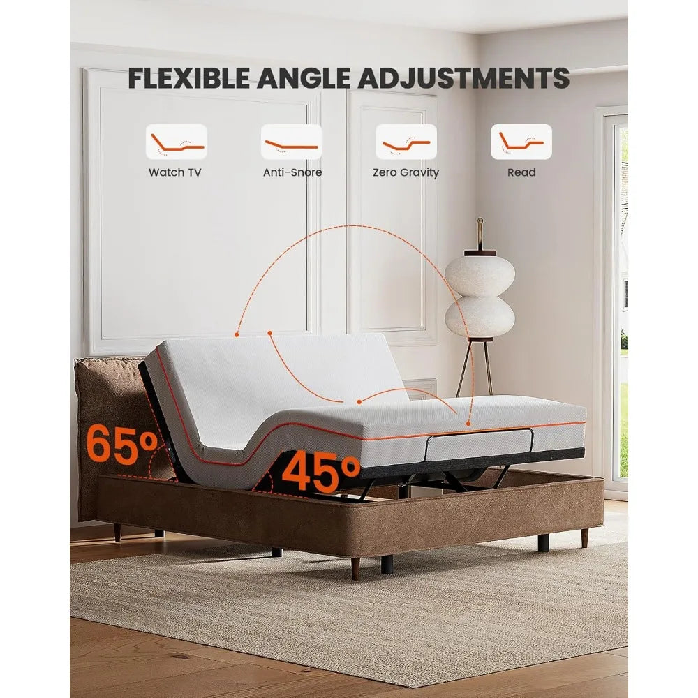 Green Lemon Love Amada Adjustable Bed Frame With Massage