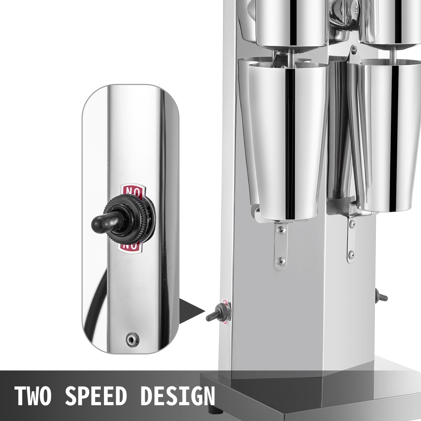 SucceBuy Milk Shake Machine 800ML Commercial Auto Double Cups Milkshaker Stainless Steel Shaking Maker Bubble Boba Drink Mixer