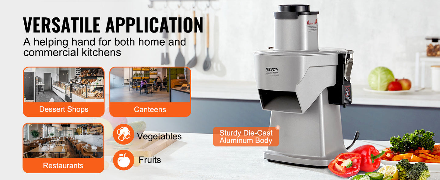SucceBuy Electric Vegetable Slicer 4 in 1 Multifunctional Food Cutter Vegetable Chopper for Slicing Shredding Dicing Slitting